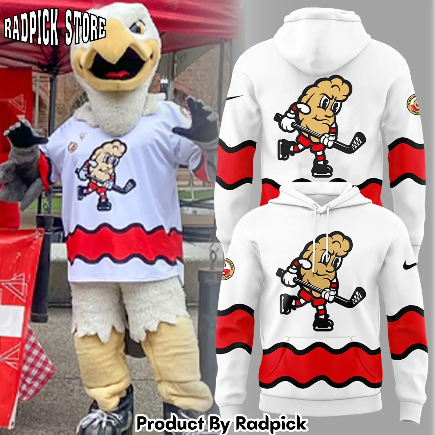 Cleveland monsters pierogies uniform v2 hoodie joggers hoodie and long pants set rp291837